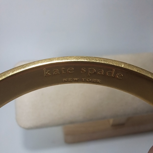 Kate Spade NY On The Dot Gold Tone Bangle Bracelet - Picture 7 of 9